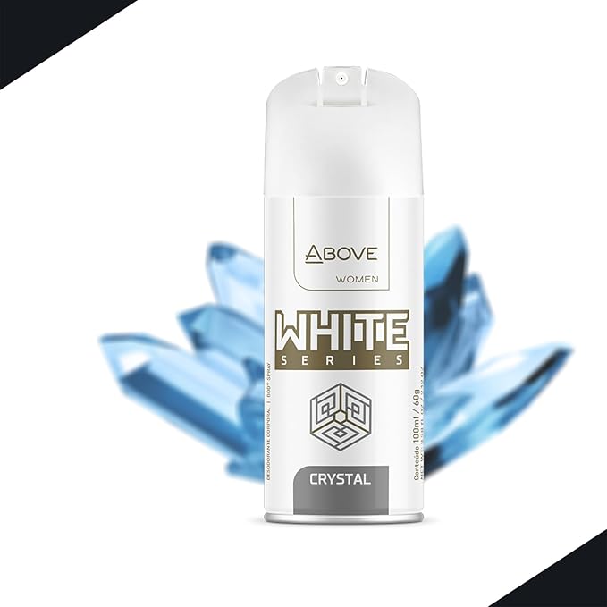ABOVE White Series Body Spray, Crystal, 2.12 oz - Deodorant Spray - Masks Perspiration Odors - Long-Lasting Dry Spray - Paraben-Free - Cruelty-Free