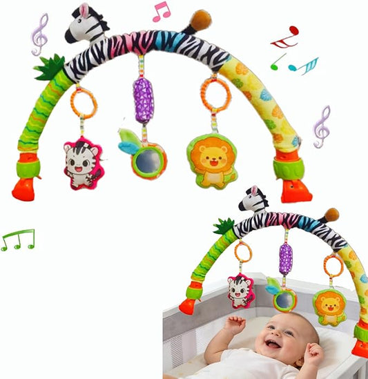 Pau1Hami1ton Baby Stroller Arch Toys, Car Seat Toys,Baby Gifts.S-19(Zebra-2)