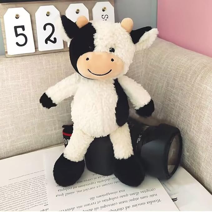 Cow Stuffed Animal Plush Doll Toy 11.8 inch for Girls Boys Christmas Children's (Cow Stand)