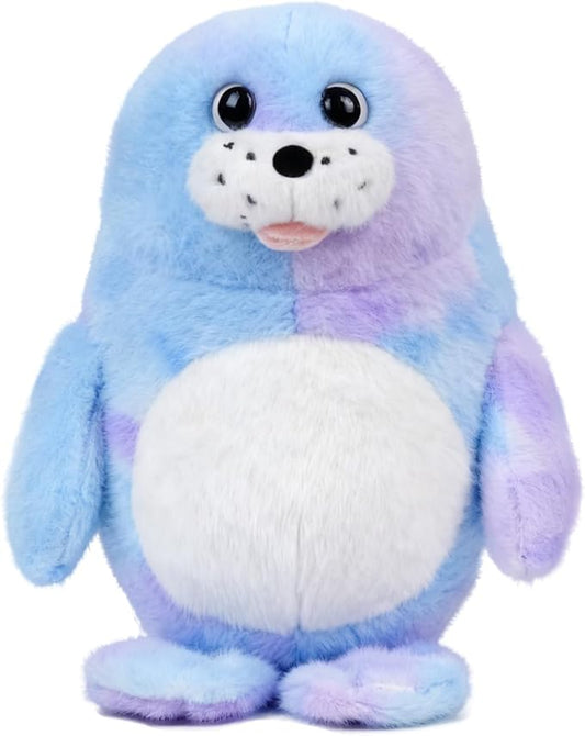 Chubby Blob Seal Pillow,Multicolour Soft Stuffed Seal Plush Hug Plush,Ocean Stuffed Animals Toys for Ocean Lovers, Unique Gift for Kids.（13.78in）.