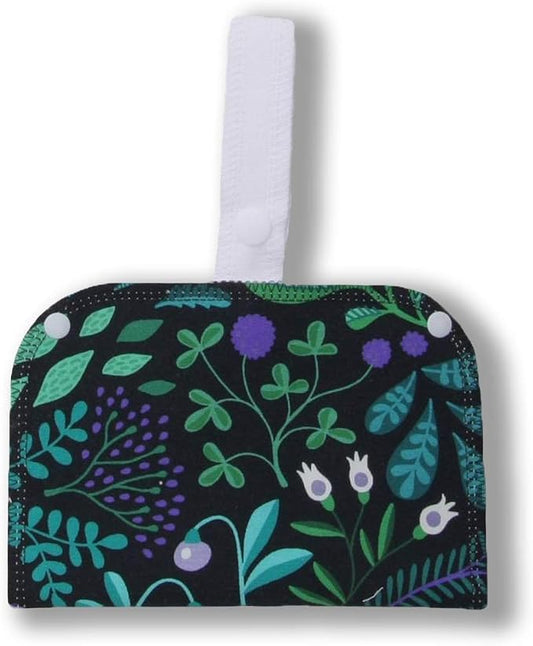 Wet Bag with Double Pocket; Keep The Fresh Pads on one Side, Used Ones on The Other; Perfect Storage for Reusable Sanitary Pantyliners, Menstrual Towels, Makeup Remover and Washable Nursing Pads