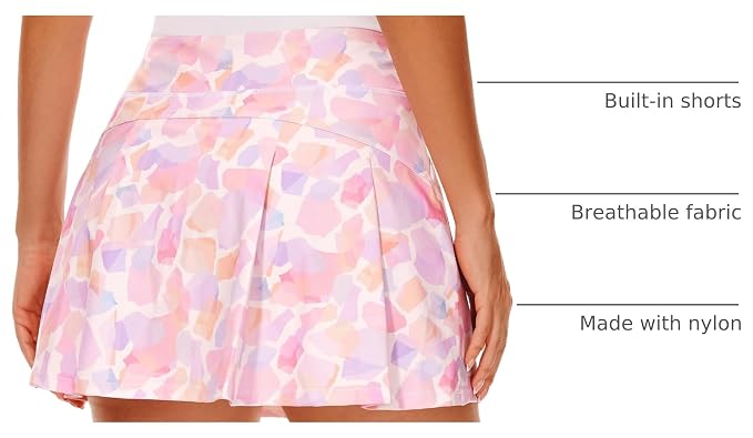 Stelle Women Tennis Skirt High Waisted Athletic Golf Skorts with Pockets | Tummy Control, Built-In Shorts, Deep Pockets, Pleated, Breathable, Lightweight, Tennis, Golf, Pickleball, Running, Workout