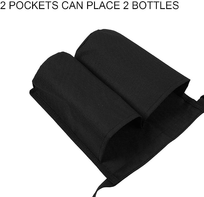 ZJchao Massage Oil Bottle Bag, Adjustable Massage Bottle Holster Massage Lotion Massage Oil Shoulder Bag, Black Hip Belt for Hiking, Running, Cycling, Traveling