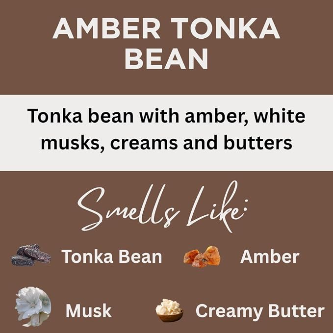 Copper Creek Amber Tonka Bean (Type* Compatible with) Scented Crafting Fragrance Oil for Bath and Body Products, Perfumes and Candles, 4 Oz