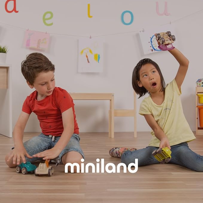 Miniland Clothes for Dolls 8 1/4'' Knitted Outfit Rompers & Headband - ECO, Made in Spain, Quality, Role Play, Educational