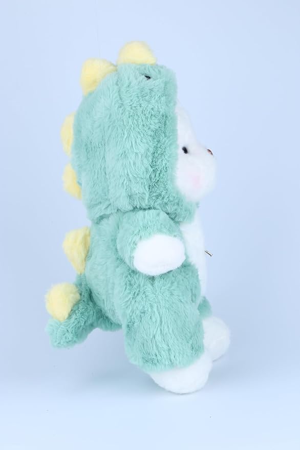 Teddy Bear Stuffed Animal, Teddy Bear Plush Toys with Removable Hoodie Movable Legs, 13'' Soft Cute Emotional Support Stuffed Plushies with Dinosaur Clothes Gifts for Girls Kids Birthday Christmas
