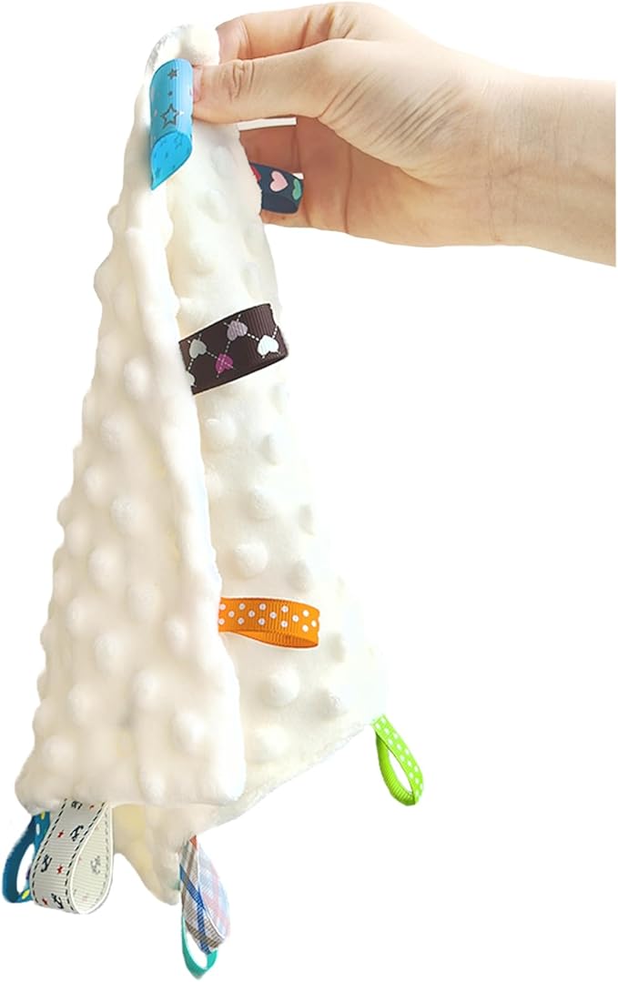 CREVENT Soft Plush Animal Face Security Blankets for Boys and Girls, Great Gifts for Birthday Baby Shower (Deer + Tag)