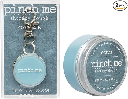 Pinch Me Therapy Dough Locket Combo - Holistic Aromatherapy Stress Relieving Putty – .3oz Clip-On Locket Scent + 3oz Dough Ocean