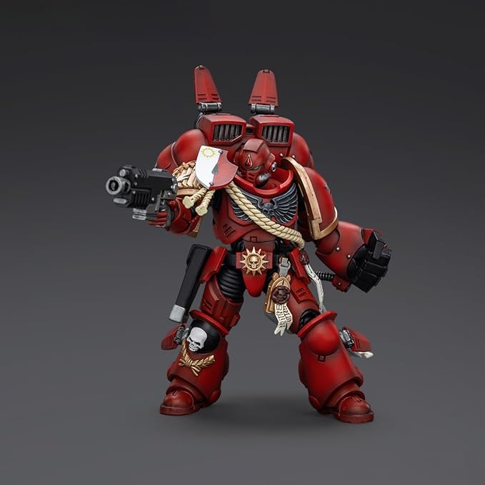 JOYTOY1/18 Action Figure Warhammer 40,000 Blood Angels Captain with Jump Pack Collection Model Birthday Gift