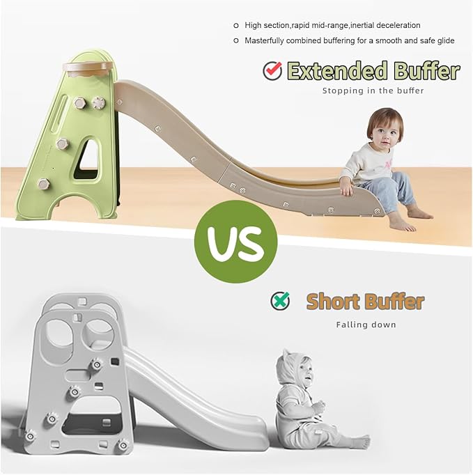 Indoor Toddler Slide for Kids, 3 in 1, Kid Play Climber Playset, Foldiable for Toddlers with Basketball Hoops and Ball, Baby Slide for Backyard Playsets Indoor and Outdoor