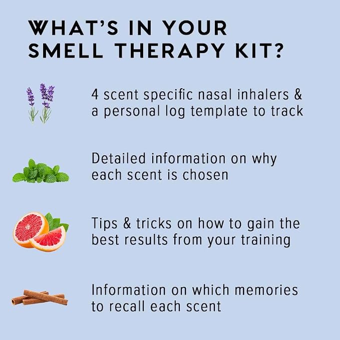 MOXE Scent Training Kit, Made in USA, Scent Diversification, 4 Essential Oil Fragrances, Olfactory Regeneration, Olfactory Expansion, Natural Therapy for Anosmia, Guidebook & Log, Phase 2