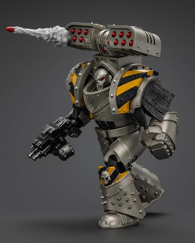 JoyToy 40K Genuine License 1:18 Action Figure, lron Warriors Tyrant Siege Terminator with Rocket Launcher, 5.35 in Collectible Action Figures