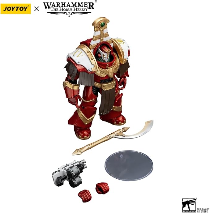 JOYTOY Warhammer 40K Thousand sons 5.35in Sekhmet Terminator Cabal Sekhmet with Combi-Bolter and Achea Force Weapon 1:18 Scale Action Figure Mecha Joy Toy Collection Model