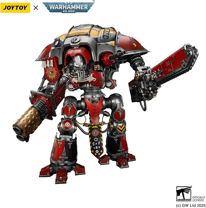 JOYTOY Warhammer 40k 1/18 Action Figure Imperial Knights House Raven Knight Errant 21in Mecha Joy Toy Collection Model