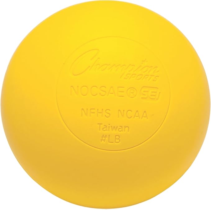 Champion Sports Lacrosse Balls – Official Size SEI Certified, Multi-Color Packs of 3, 6, or 12 for Practice & Games