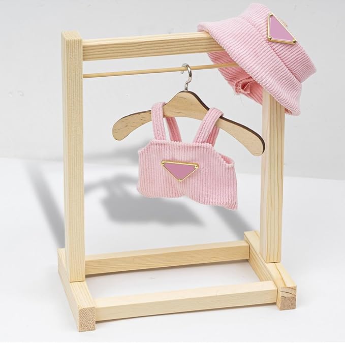 Clothes for 17cm Dolls(NO Doll) Outfit with Accessories Suit Cute Stylish Dress Up Set Pink Set