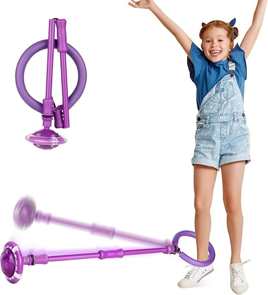 Skip Ball - Foldable Colorful Flash Wheel Indoor Outdoor Game Fitness Toys for Kids, Cool Kids Toys Christmas Birthday Gifts for Girls Boys Age 6 7 8 9 10+ Year Old.