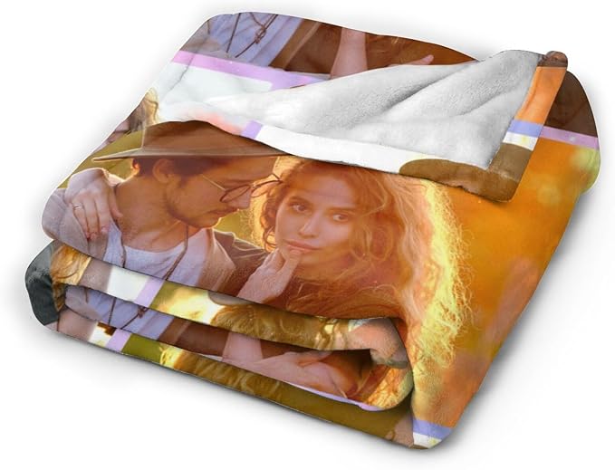 Custom Blanket with Picture Text, Personalized 5 Photo Blanket, HD Printing Customized Flannel Throw Blanket Gifts for Mom Dad Couple Girlfriend Boyfriend Wife Husband Christmas