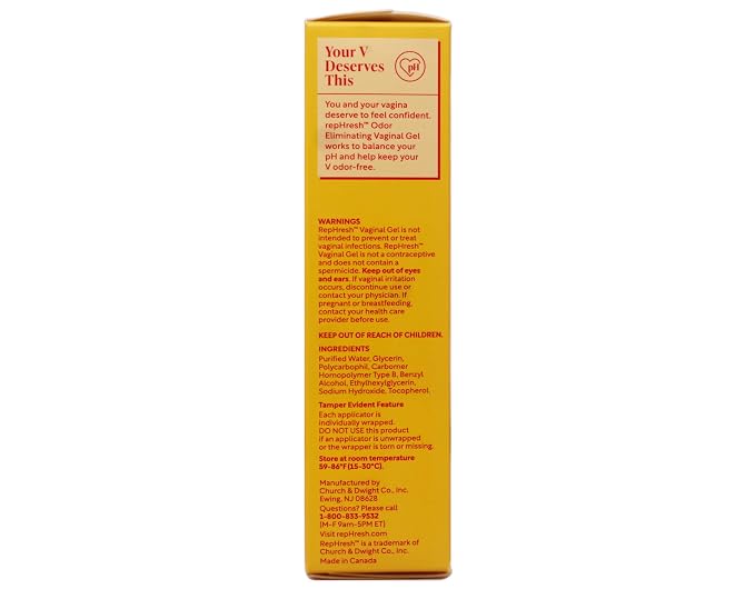 RepHresh Vaginal Gel, Odor Eliminating Gel, 4 ea (Pack of 2)