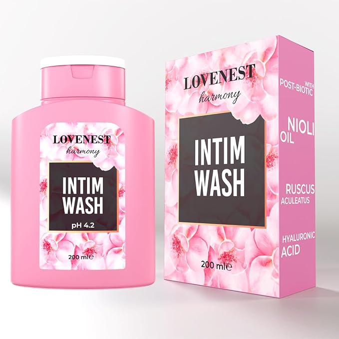 Lovenest Intimate Wash for Women – pH Balanced, Odor Control, Postbiotic Formula – Hypoallergenic, Paraben-Free, Derma-Tested Feminine Hygiene Wash 200 mL by Marqueens Beauty