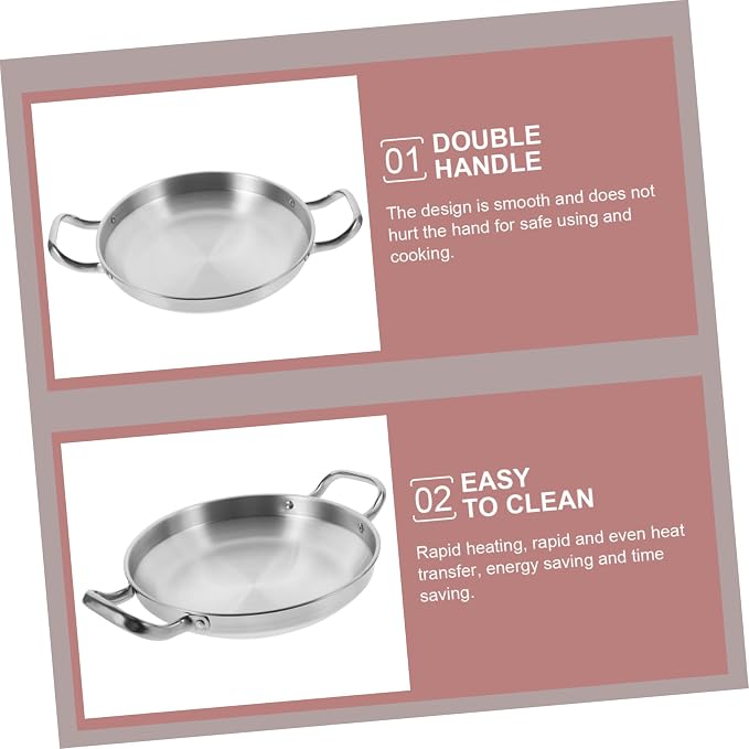 Stainless Steel Griddle Stainless Steel Pots Large Pot for Cooking Korean Pan Small s for Cooking Ramen Steel Pans for Home Pan Hot Commercial Individual