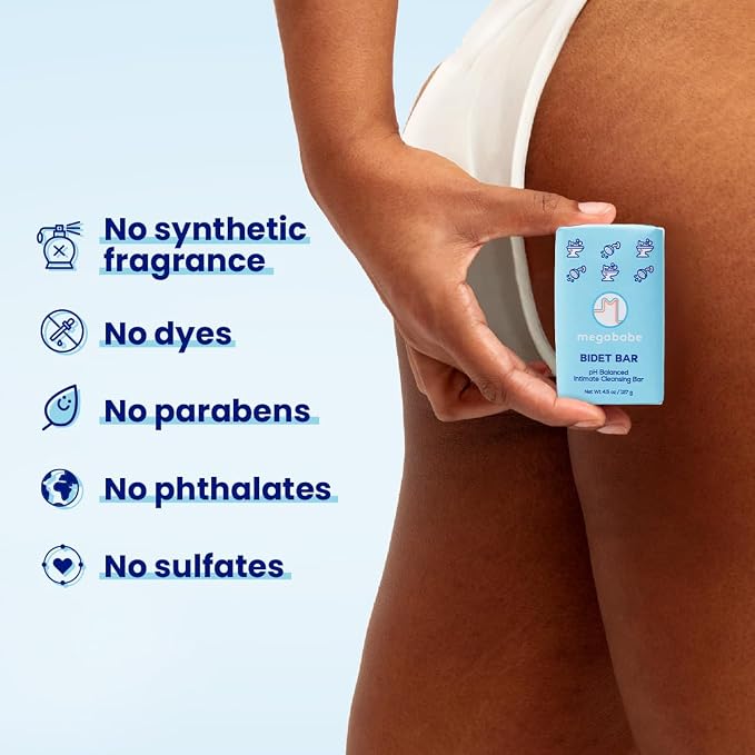 Megababe Bidet Bar, pH-Balanced Intimate Cleansing Bar, 4.5 oz