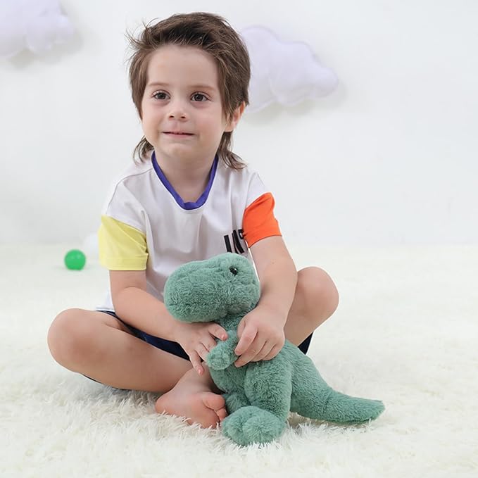 Apricot Lamb Toys Plush Dinosaur Stuffed Animal Soft Cuddly Perfect for Girls Boys (Green Dinosaur, 10 Inches)