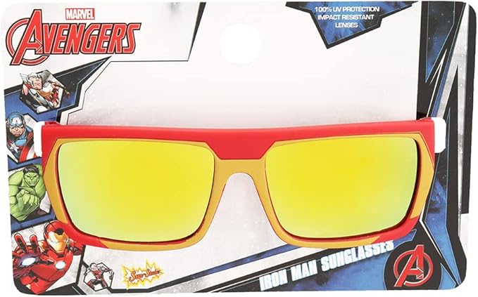 ARKAID Marvel Kids Sunglasses | Iron Man & Captain America Dress-Up Accessories | UV400 | One Size Fits Most Kids
