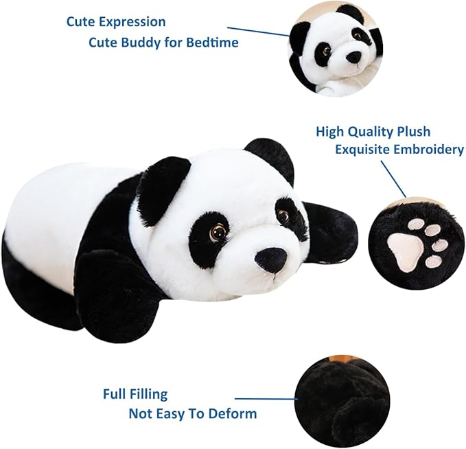 Panda Weighted Stuffed Animals, 1.87lbs Panda Stuffed Animal Cute Weighted Plush Animals Hugging Pillow Toy for Boys Girls Valentine Christmas, 31.4 inch