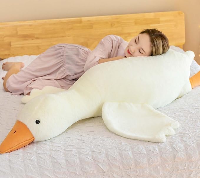 Giant Goose Stuffed Animal Soft Large Stuffed Duck Plush Toy Cute Goose Hugging Pillow Birthday Party Gifts for Kids Boys Girls