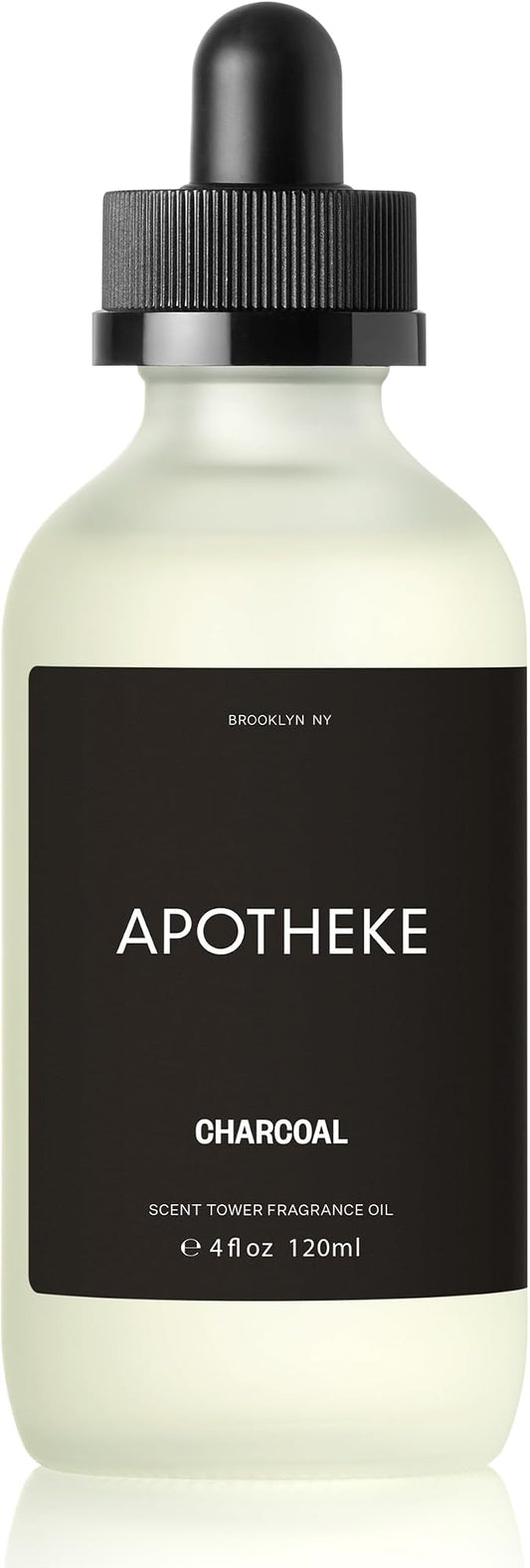 Apotheke Scent Tower Aromatherapy Diffuser Fragrance Refill, Charcoal (120 ml) - Long-Lasting Perfume-Grade Essential Oil for Clean & Fresh Home, Office, Hotel & Large Rooms