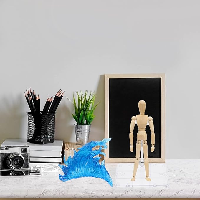 iplusmile Action Figure Stand Set - Flame Effects Model Display Rack for DIY Assembly, Doll Model Support Stand with Sturdy Base
