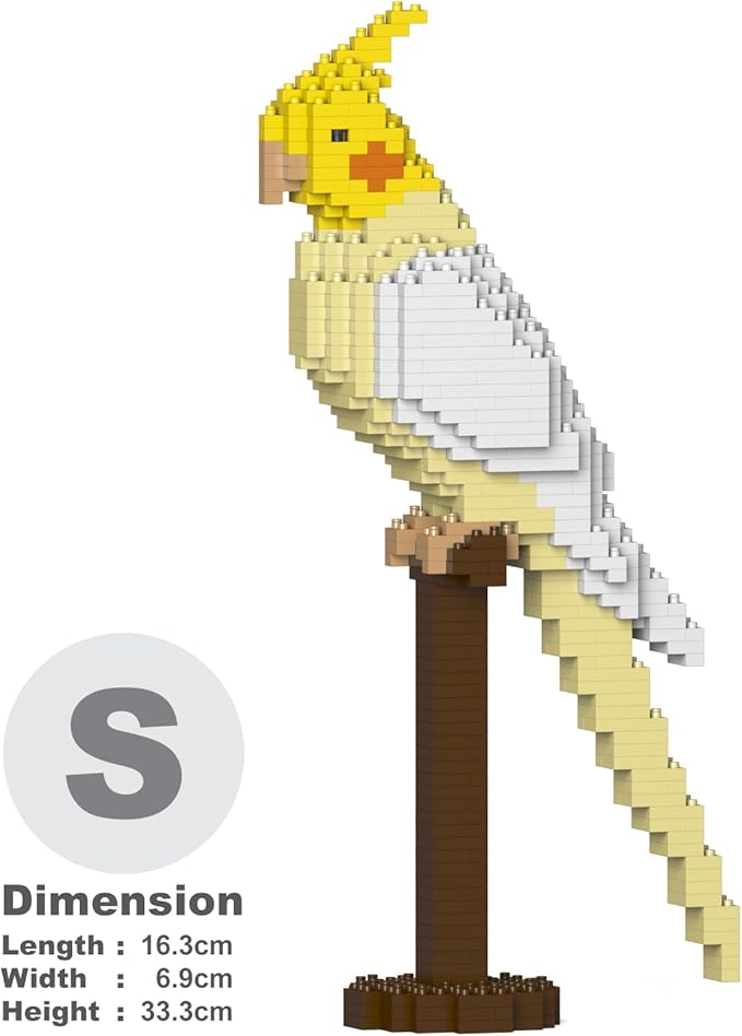 JEKCA Cockatiel 01S | Parrot Plastic Building Blocks | Age 14+