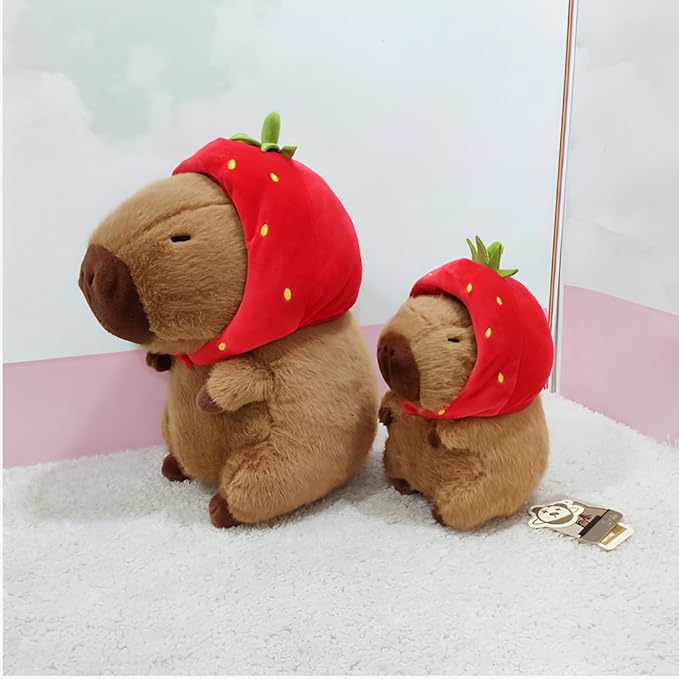 JPORSHU Capybara Plush Toy， 18inch Capybara Plush with Turtle Backpack， Kawaii Capybara Stuffed Animal and Home Decor Gifts
