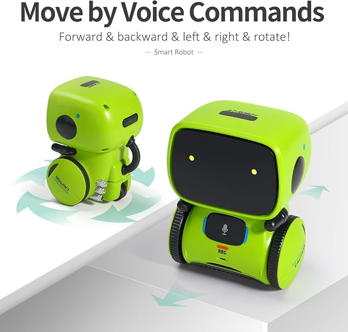 GILOBABY Kids Robot Toys, Smart Talking Robot with Voice Control Touch Sensor, Dancing, Singing, Recording, Repeat, Gift for Boys Age 3+ Years (Green)