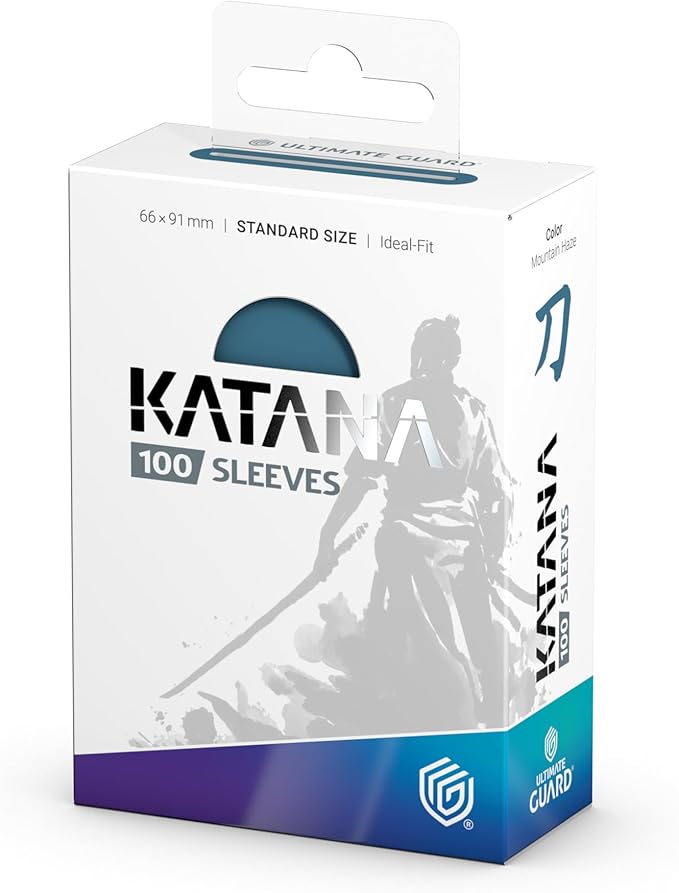 Ultimate Guard Katana Card Sleeves: 100 Standard Size TCG Sleeves, 66 x 91mm, Mountain Haze Back, Tournament Quality, No PVC & Acid-Free, High Clarity