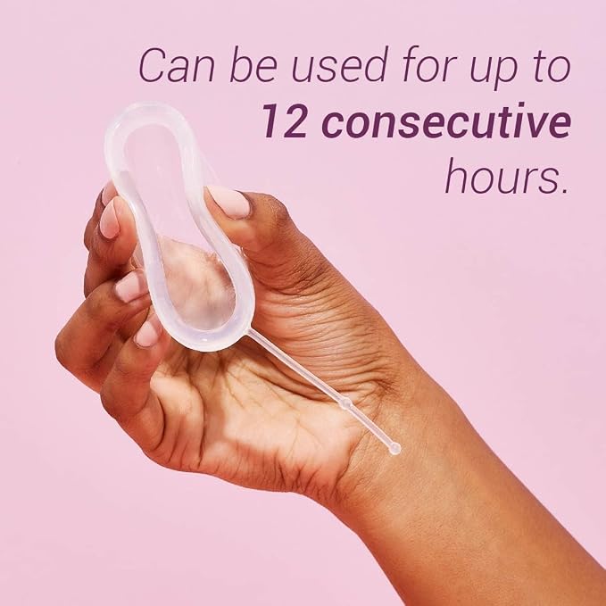 LUMMA Menstrual Disc | Includes Carrying Pouch and Silicone String for Easy Removal | Comfortable & Sustainable Choice to Tampons | Reusable Medical Grade Silicone, Leak-Proof (Pink, Medium)
