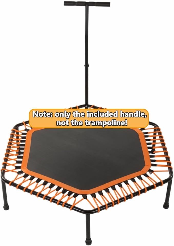 Trampoline Handle Bar Rebounder Handle Bar for Round Fitness Trampolines Fits Foot Tubes up to 0.98IN-1.25IN Diameter (Trampoline not Included) Non-Slip Comfortable Handles