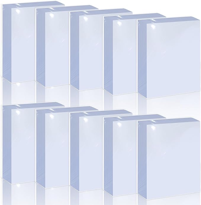 1000 Counts Premium Standard Baseball Trading Card Sleeves, Plastic Clear Protector, Soft Perfect Fit for Penny, Football, and Sports Cards