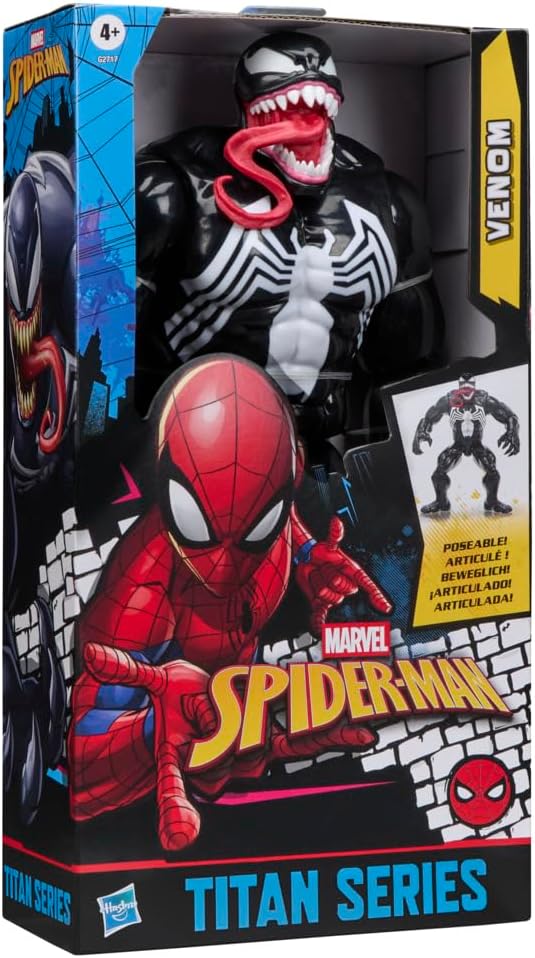 Marvel Spider-Man Titan Series Venom Deluxe Action Figure, 12-Inch-Scale (30 cm) Super Hero Toys for Kids Ages 4+