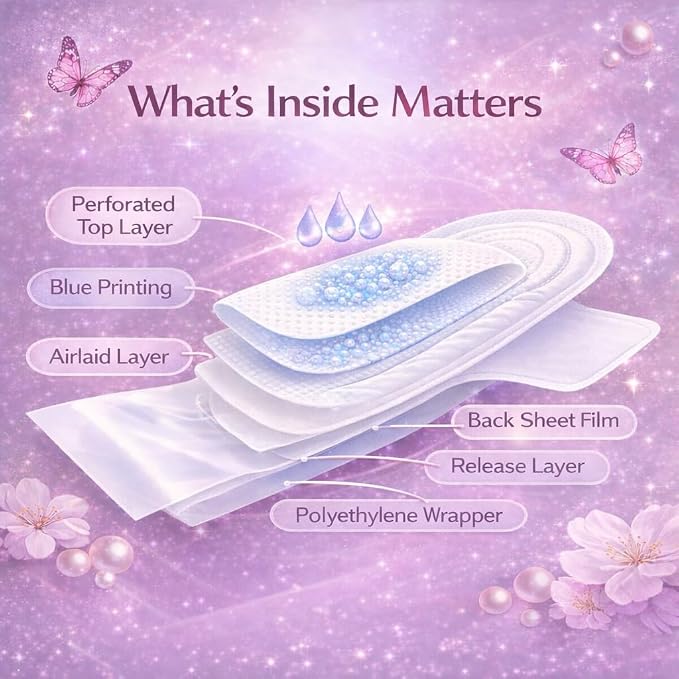 Women Sanitary Pads, Ultra-Thin, Fast Absorbency with Wings, Size 5 pad, Pack of 1,30 Count