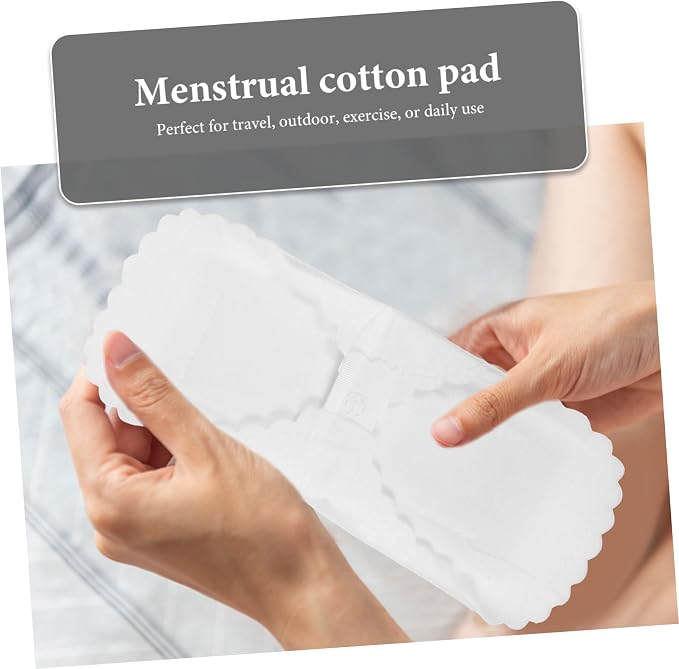 Healifty 10Pcs Cotton Menstrual Panties Liners Reusable Washable Sanitary Pads with Button for Womens Comfort and Leak Protection Skin Friendly Cloth Pads