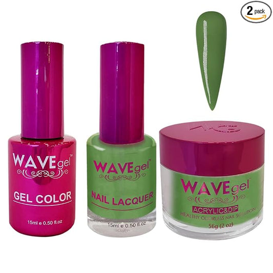 WAVEGEL Soak-Off Gel, Nail Lacquer & Acrylic/Dip Powder Matching Set - Princess Collection - #44 Embarassed