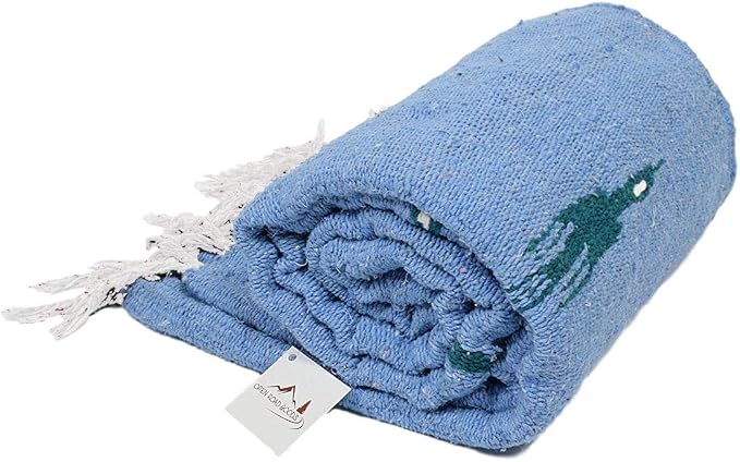 Open Road Goods Mexican Thunderbird Yoga Blanket, Handwoven Throw for Yoga, Meditation, and Home Décor – Versatile Blanket for Beach, Picnic, Camping, or Outdoor Use