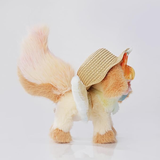 Wizarding Forest Fairy Plush Doll Series, 9 inch Fantasy Collectible Plush Toy with Wings and Tail, Soft Stuffed Animal for Kids, Girls, and Collectors - Flower Bell