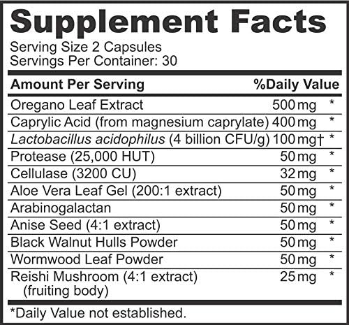 Calm Cleanse Detox Support - Oral Overgrowth Treatment for Adults - Non-GMO Oral Detox Medicine and White Tongue Treatment – Mouth Overgrowth Treatment - 60 Capsules