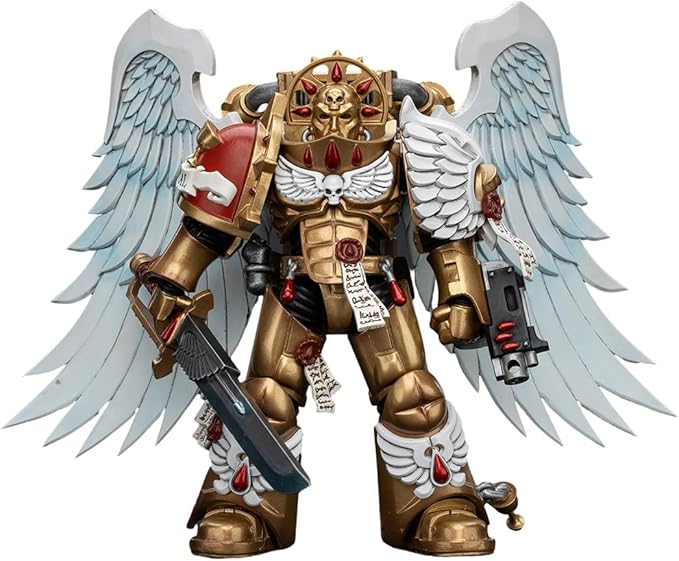 JOYTOY Warhammer 40K 1/18 Action Figures, Blood Angels Sanguinary Guard with Encarmine Sword 1 Perfect for Collectors & Decor, Ideal Gift for Birthdays, Christmas, Character Figure - JT6298