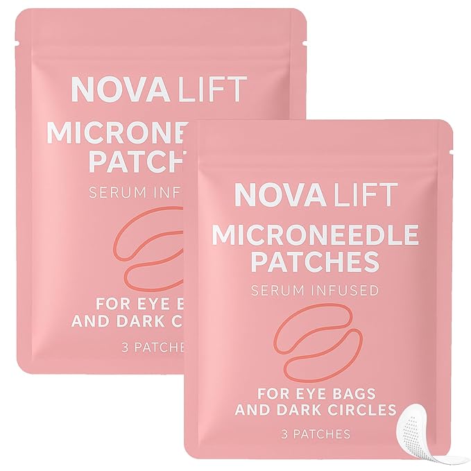 Micro Eye Patches, Deeply Hydrating Anti-Wrinkle Patches, Contains Hyaluronic Acid and Collagen for Dark Circles, Smooth Application Forehead & Smile Line Patches for Women (2)