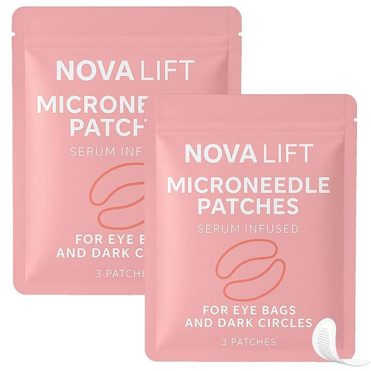 Micro Eye Patches, Deeply Hydrating Anti-Wrinkle Patches, Contains Hyaluronic Acid and Collagen for Dark Circles, Smooth Application Forehead & Smile Line Patches for Women (2)