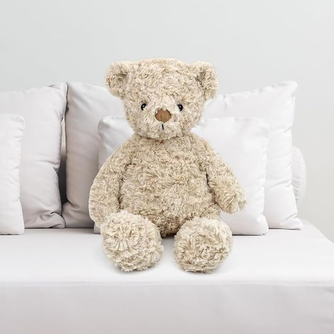 MON AMI Crème Teddy Bear Stuffed Animal - 12" Brown, Teddy Bear Plush Gifts for Baby Shower, Cute Plushies for Kids of All Ages